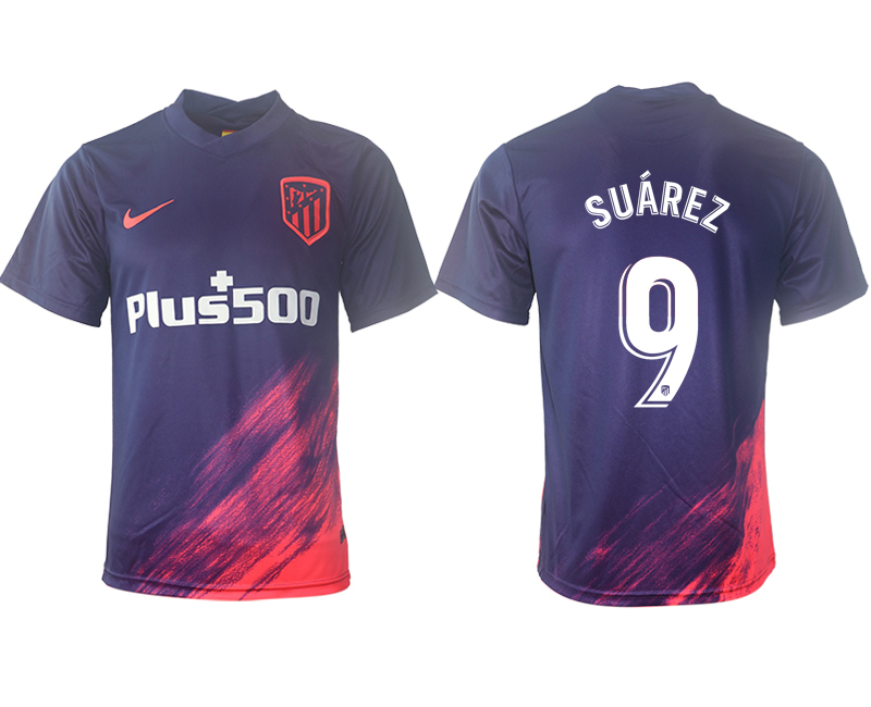 Cheap Men 2021-2022 Club Atletico Madrid away aaa version purple 9 Soccer Jerseys